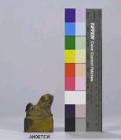 藏品(木製獅子印章)的圖片